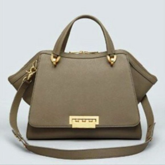 Zac Posen Eartha Luxury Satchel Bag, Taupe